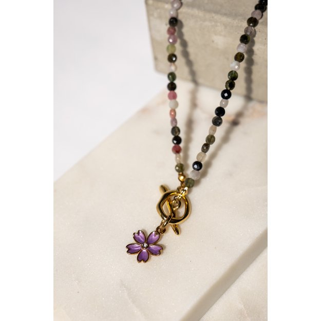 Turmalino akmenukų vėrinys