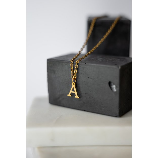 Nerūdijančio plieno grandinėlė su raide