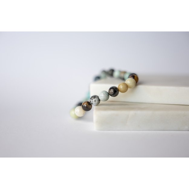 Apyrankė iš amazonito akmenukų 8 mm 1