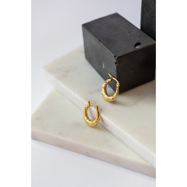 Paauksuoti auskarai ,,GOLDEN GLOW"