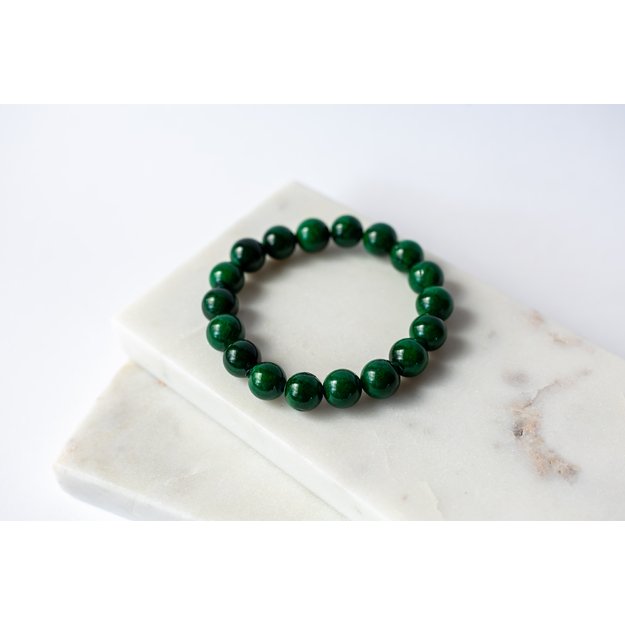 Žalio žadeito apyrankė 10mm