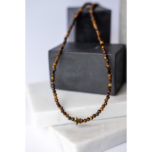 Tigro akies ir hematito vėrinys  1