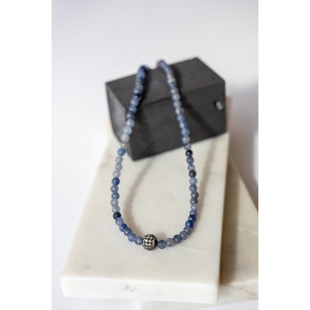 Vėrinys su sodalito akmenimis ir cirkoniu 1