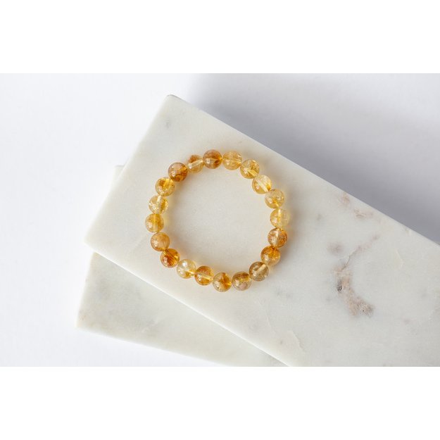 Apyrankė iš citrino akmens  8 mm